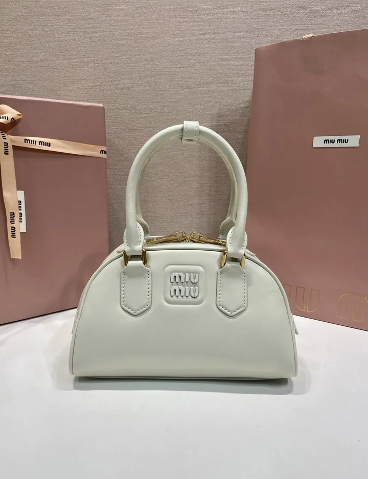 Miu 5BB191 Structured Mini Top-Handle Bag, source view 2, SKU 5BB191