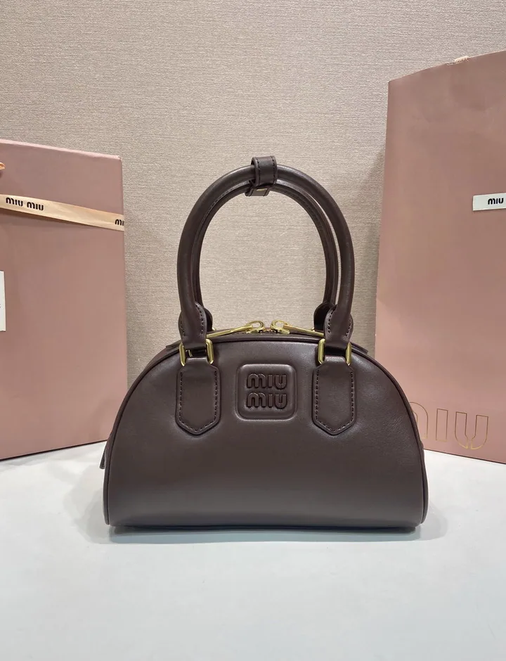Miu 5BB191 Structured Mini Top-Handle Bag, source view 3, SKU 5BB191