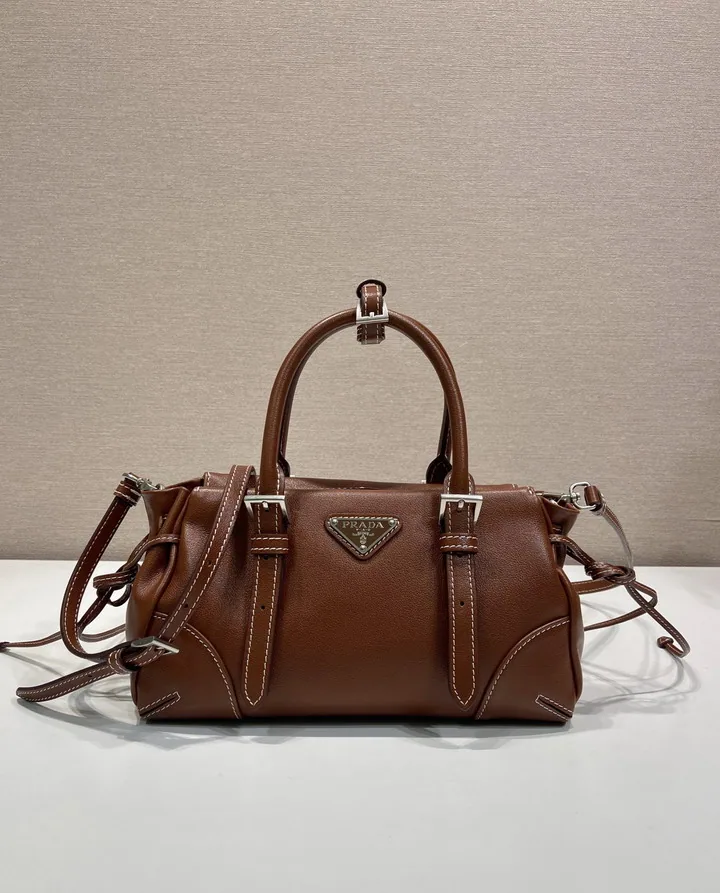 Prada 1BA499 Belted Top-Handle Bag, source view 3, SKU 1BA499