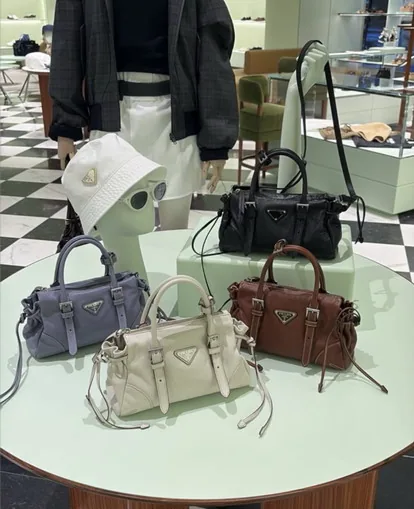Prada 1BA499 Belted Top-Handle Bag, source view 6, SKU 1BA499