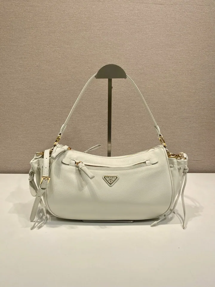 Prada 1BC296 Curved Drawstring Shoulder Bag, source view 2, SKU 1BC296