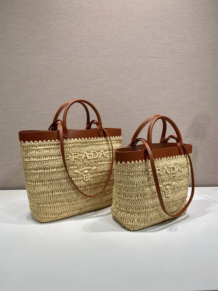 Prada 1BG500 Woven Basket Tote Bag, source view 3, SKU 1BG500