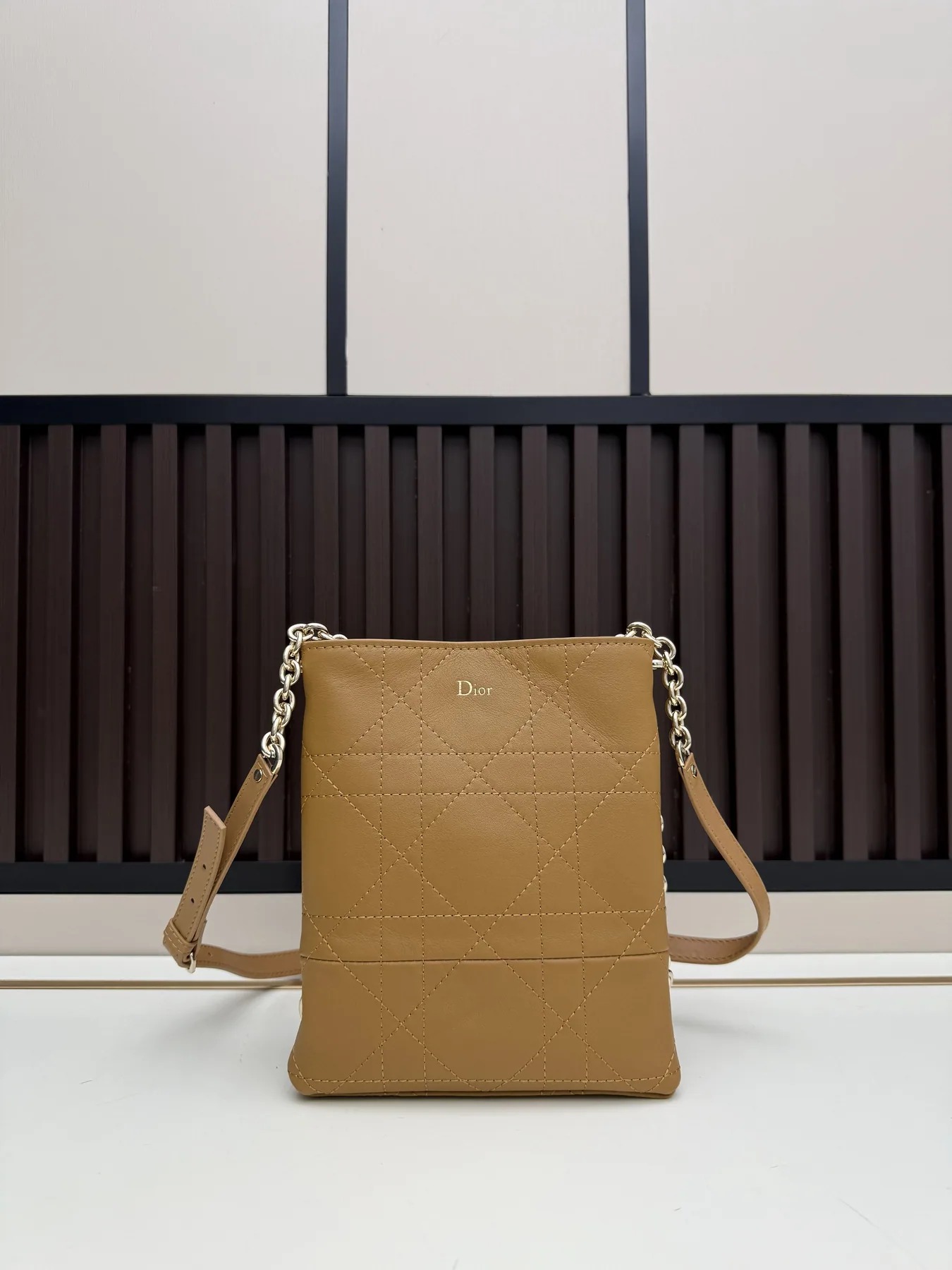 Dior 2617 Quilted Vertical Crossbody Bag, source view 3, SKU 2617