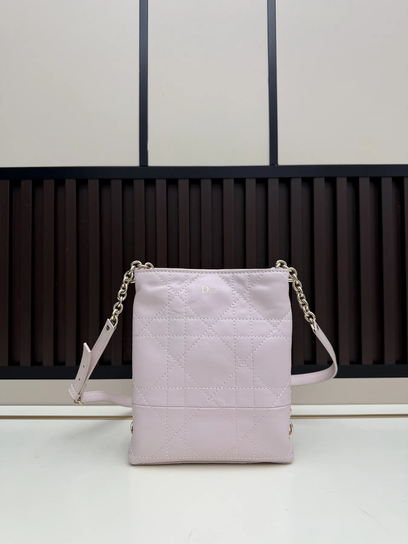 Dior 2617 Quilted Vertical Crossbody Bag, source view 4, SKU 2617