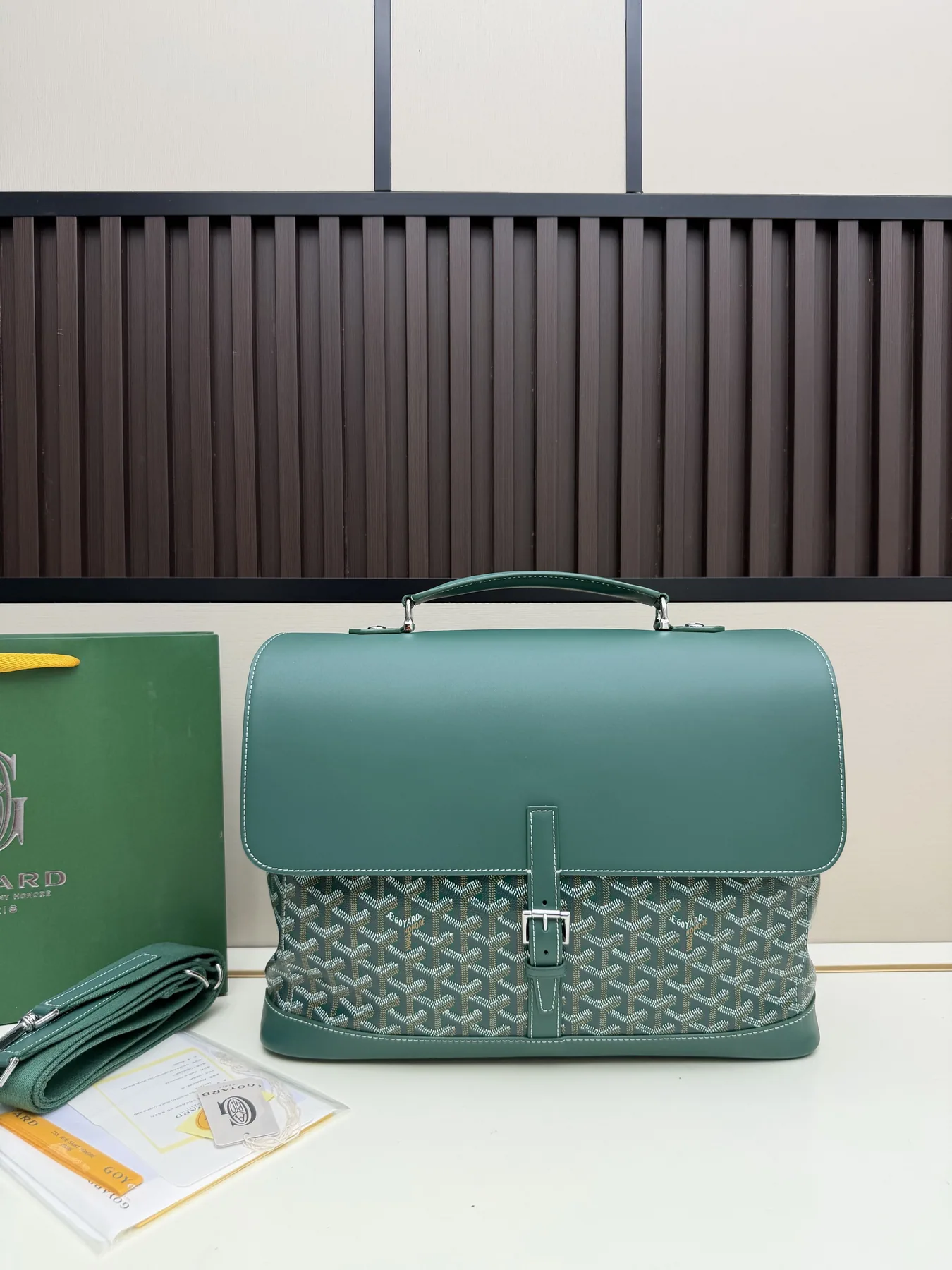 Goyard 020171 Pattern Flap Shoulder Bag, source view 2, SKU 020171