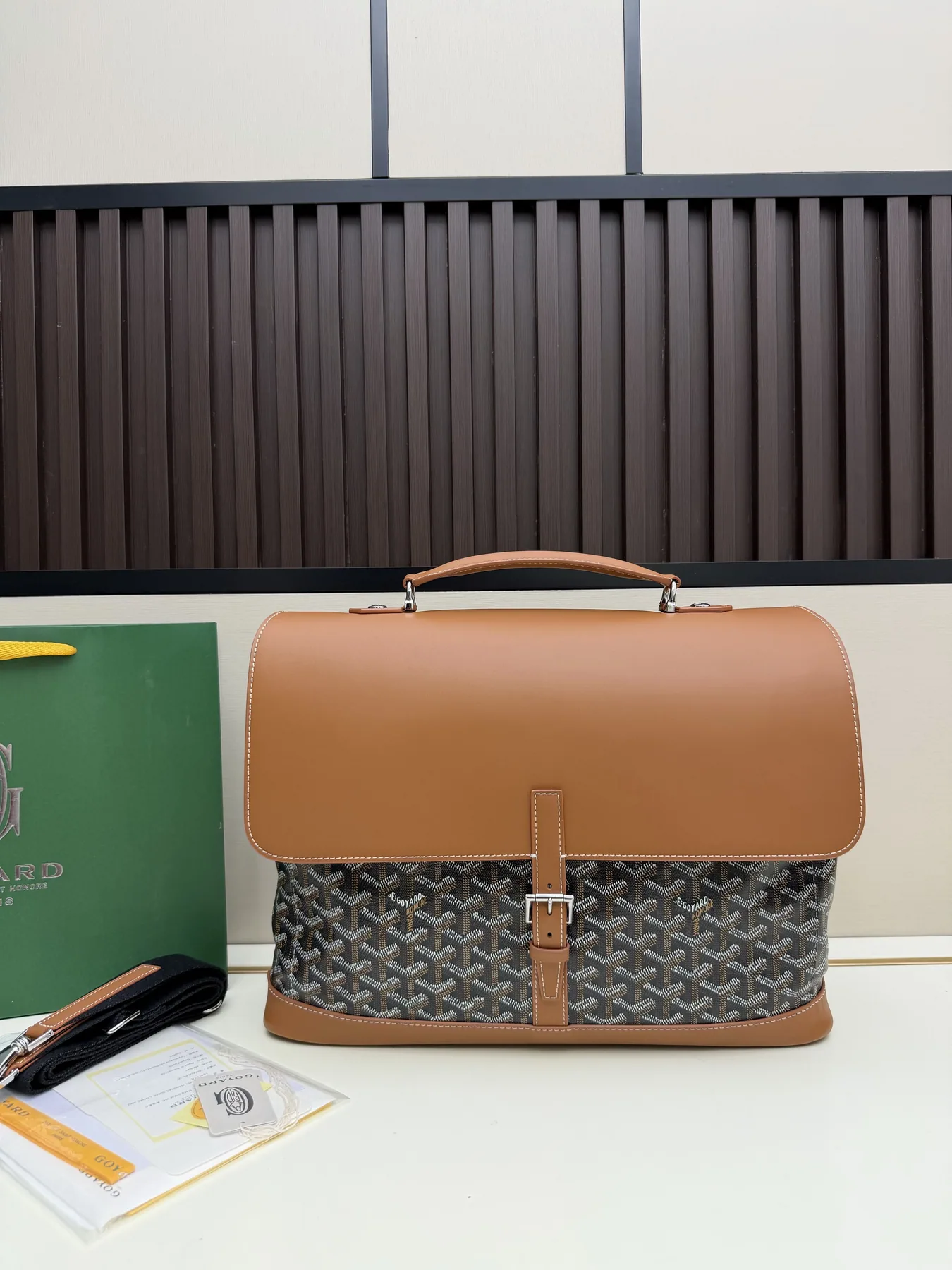Goyard 020171 Pattern Flap Shoulder Bag, source view 3, SKU 020171