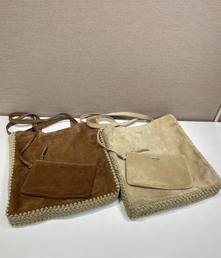 Prada 1BG658 Soft Tote Bag with Pouch, source view 4, SKU 1BG658