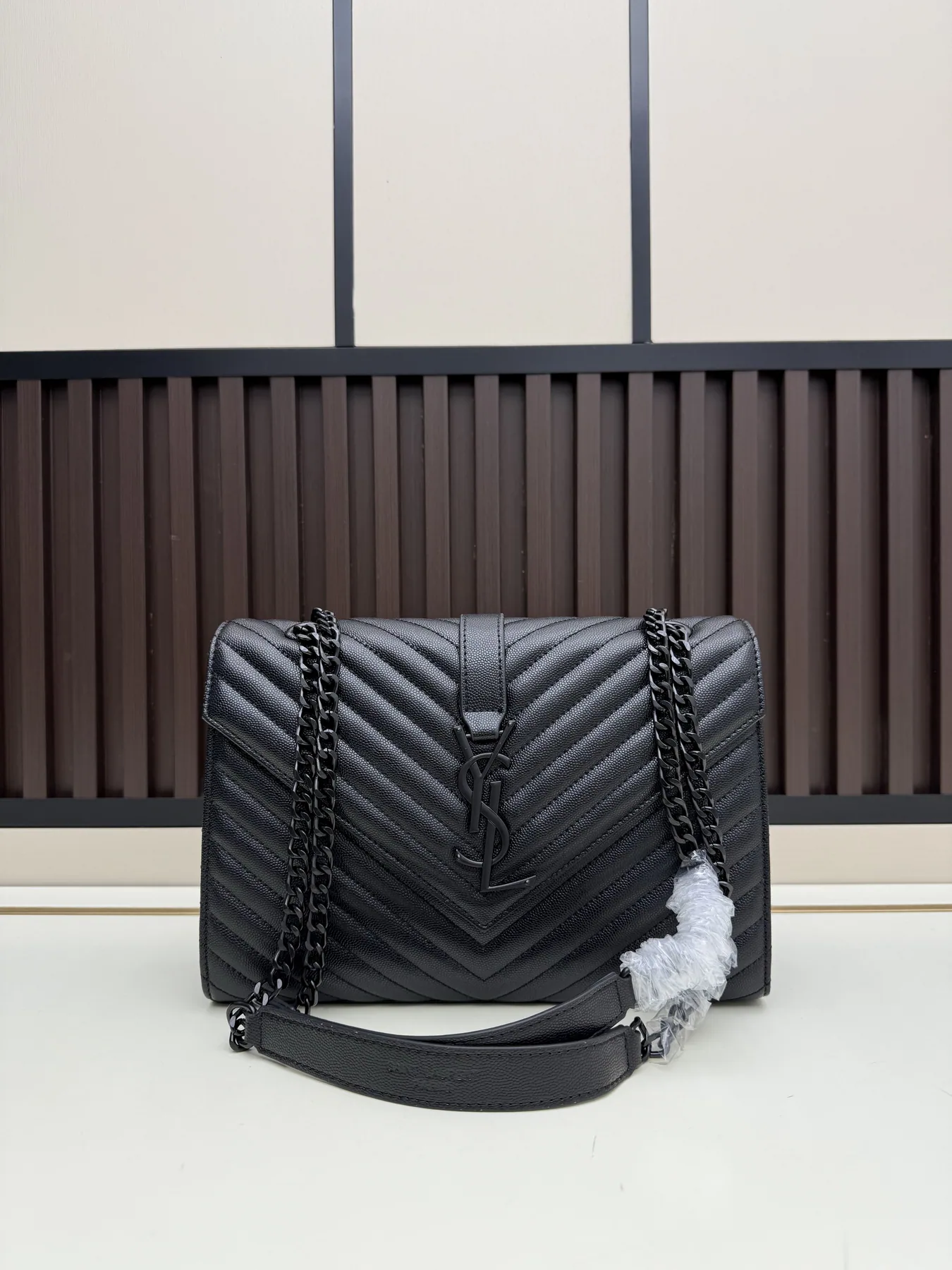 YSL 1856 Quilted Envelope Chain Shoulder Bag, source view 5, SKU 1856