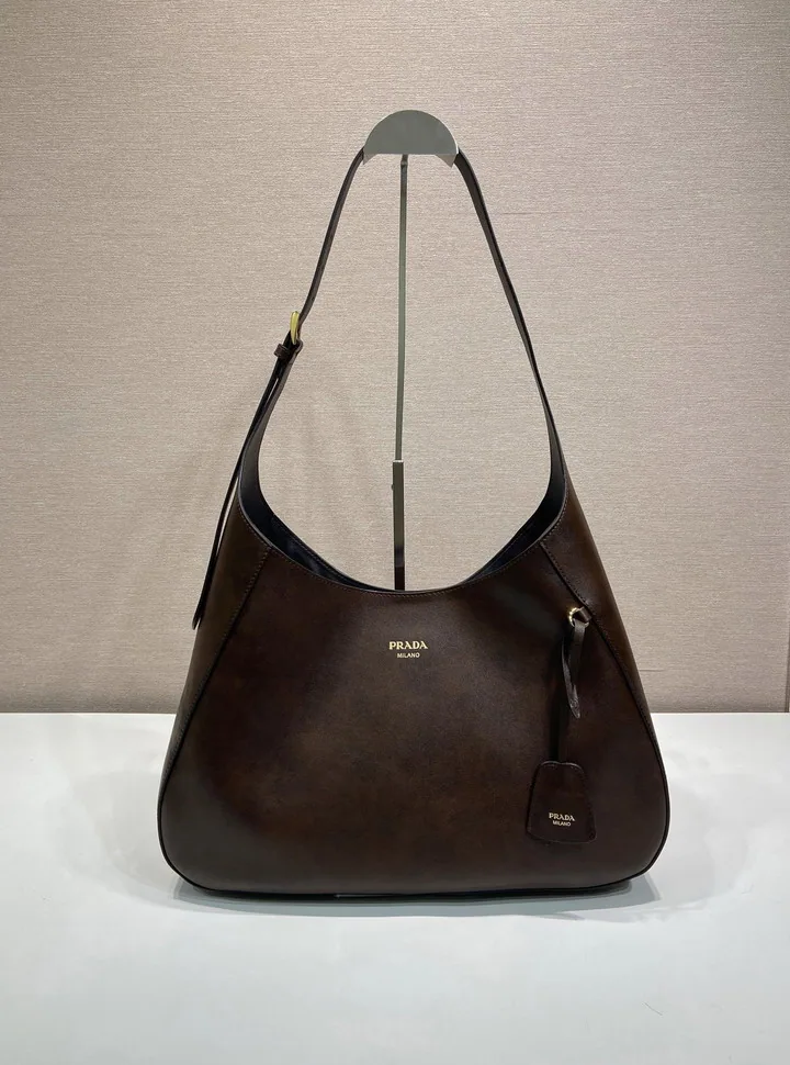 Prada 1BC299 Curved Shoulder Bag with Pouch, source view 3, SKU 1BC299