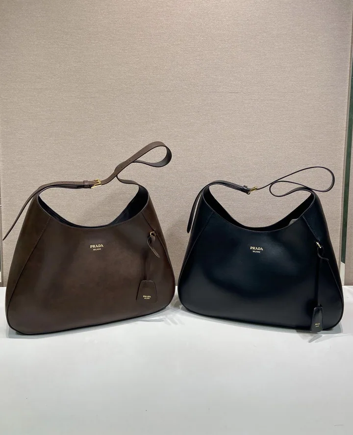 Prada 1BC299 Curved Shoulder Bag with Pouch, source view 5, SKU 1BC299