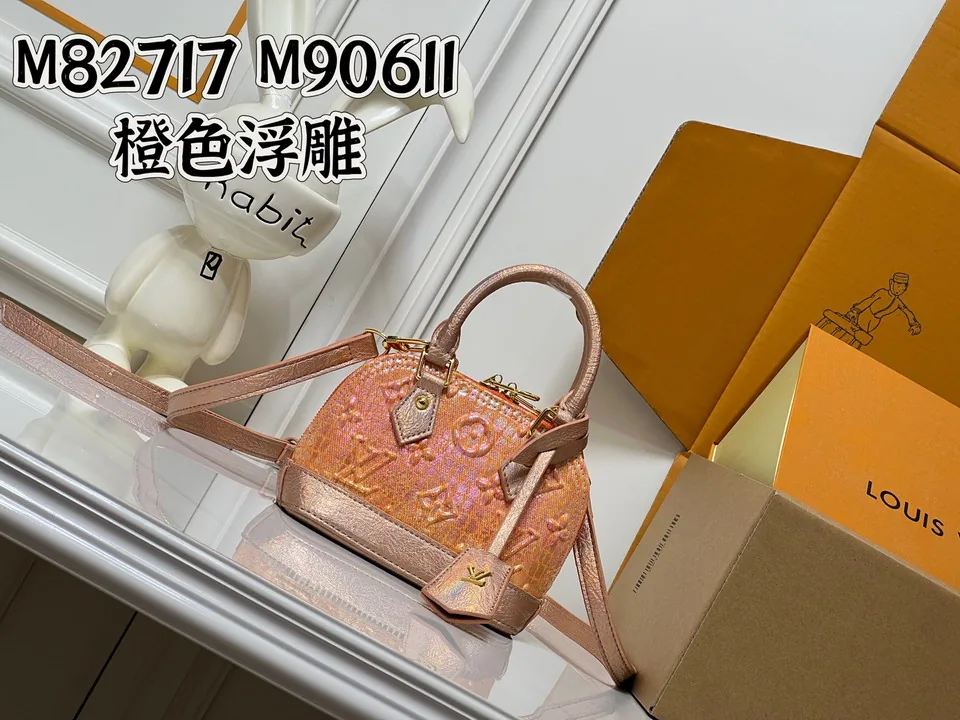 Alma M90611 Monogram-Look Top-Handle Bag, source view 1, SKU M90611