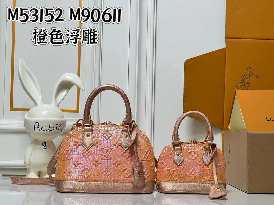 Alma M90611 Monogram-Look Top-Handle Bag, source view 2, SKU M90611