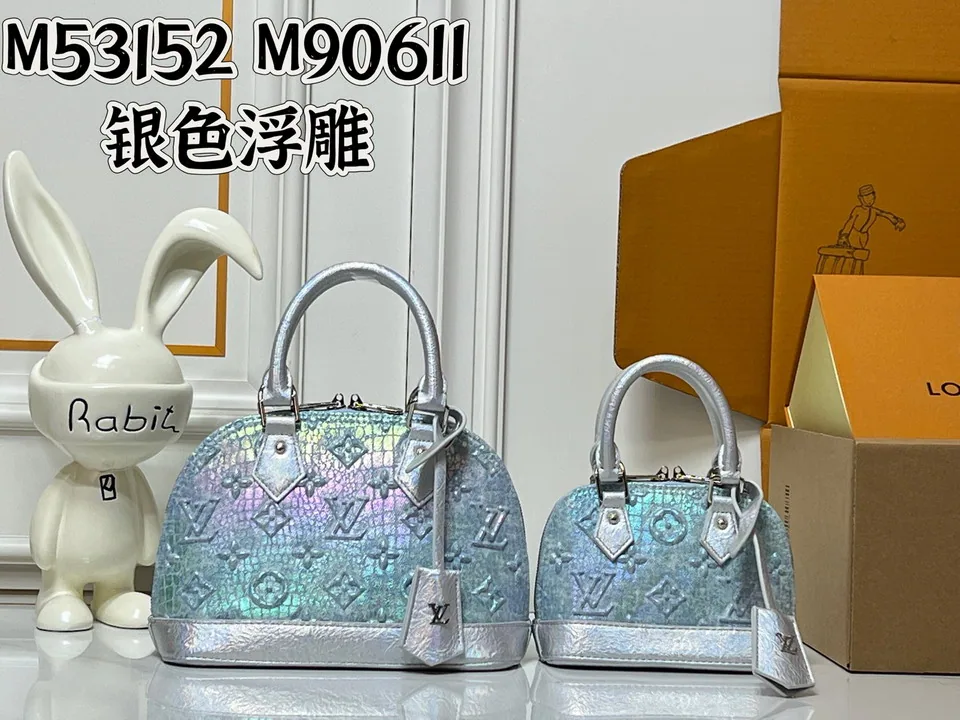 Alma M90611 Monogram-Look Top-Handle Bag, source view 4, SKU M90611