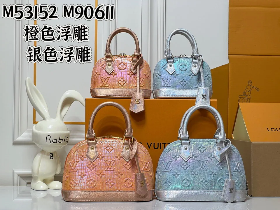 Alma M90611 Monogram-Look Top-Handle Bag, source view 5, SKU M90611