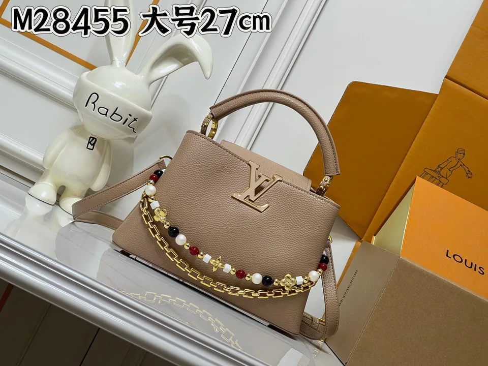 Cap M28455 Chain-Detail Top-Handle Bag, source view 2, SKU M28455