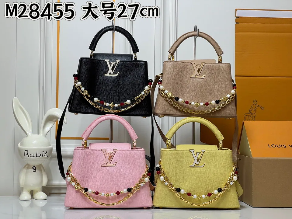 Cap M28455 Chain-Detail Top-Handle Bag, source view 5, SKU M28455