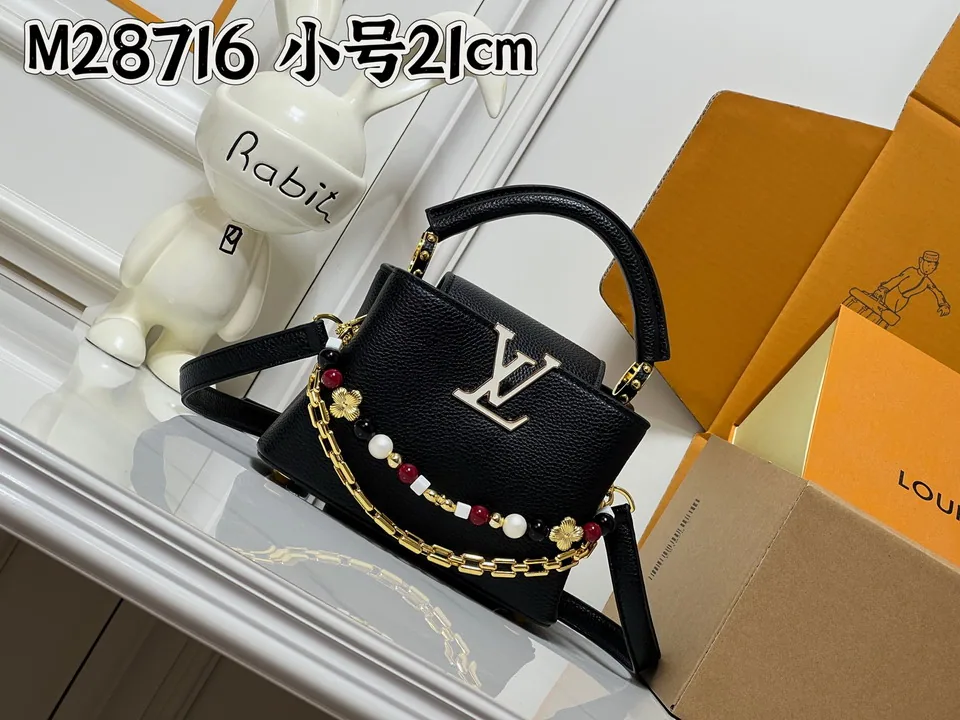 Cap M28716 Chain-Handle Mini Top-Handle Bag, source view 1, SKU M28716