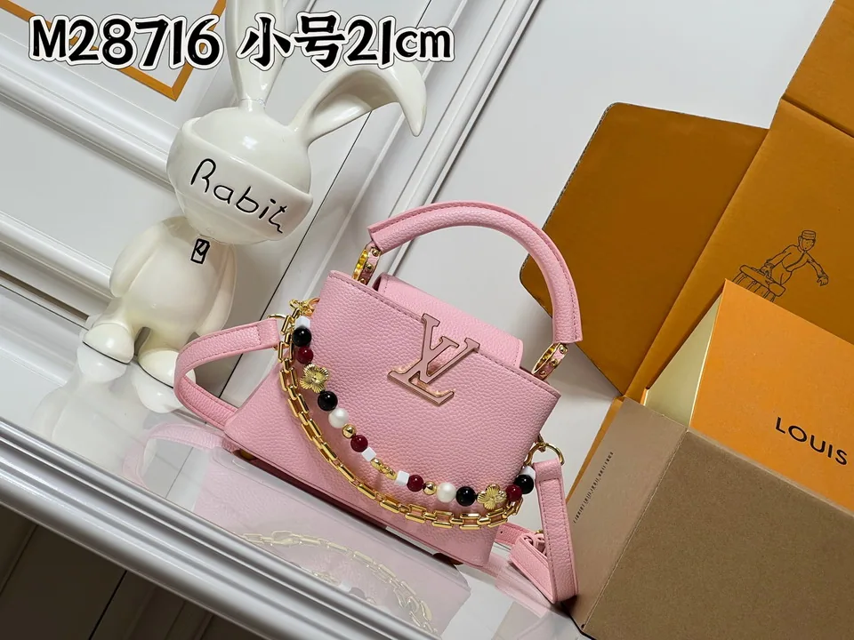 Cap M28716 Chain-Handle Mini Top-Handle Bag, source view 4, SKU M28716