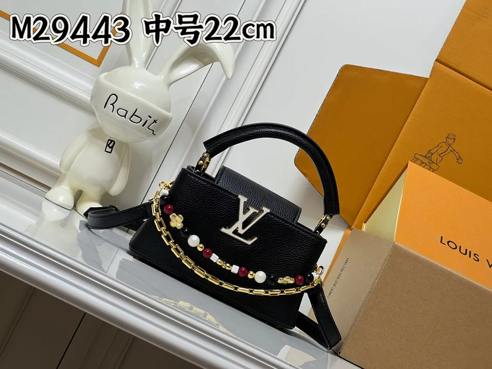 Cap M29443 Beaded-Chain Mini Top-Handle Bag, source view 1, SKU M29443