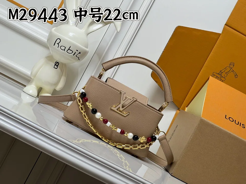 Cap M29443 Beaded-Chain Mini Top-Handle Bag, source view 2, SKU M29443