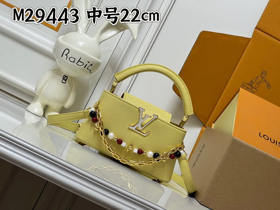 Cap M29443 Beaded-Chain Mini Top-Handle Bag, source view 3, SKU M29443