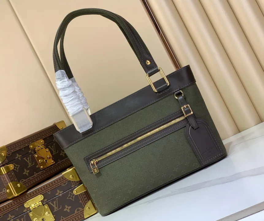 Lucille M92610 Monogram Double-Handle Tote Bag, source view 3, SKU M92610