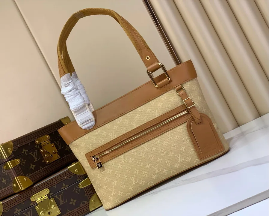 Lucille M92610 Monogram Double-Handle Tote Bag, source view 4, SKU M92610