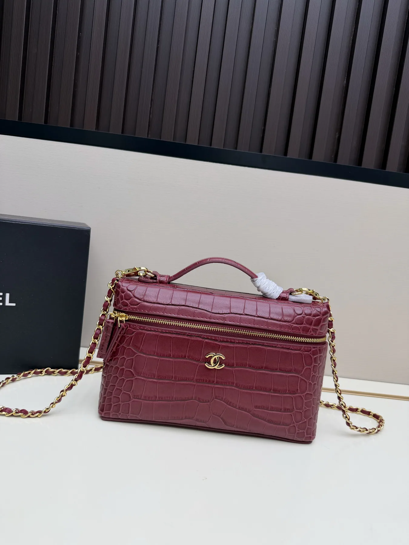 Chanel 1A4902 Rectangular Chain Shoulder Bag, source view 2, SKU 1A4902