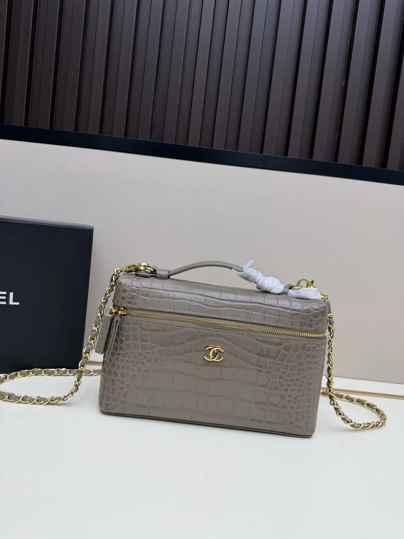 Chanel 1A4902 Rectangular Chain Shoulder Bag, source view 3, SKU 1A4902