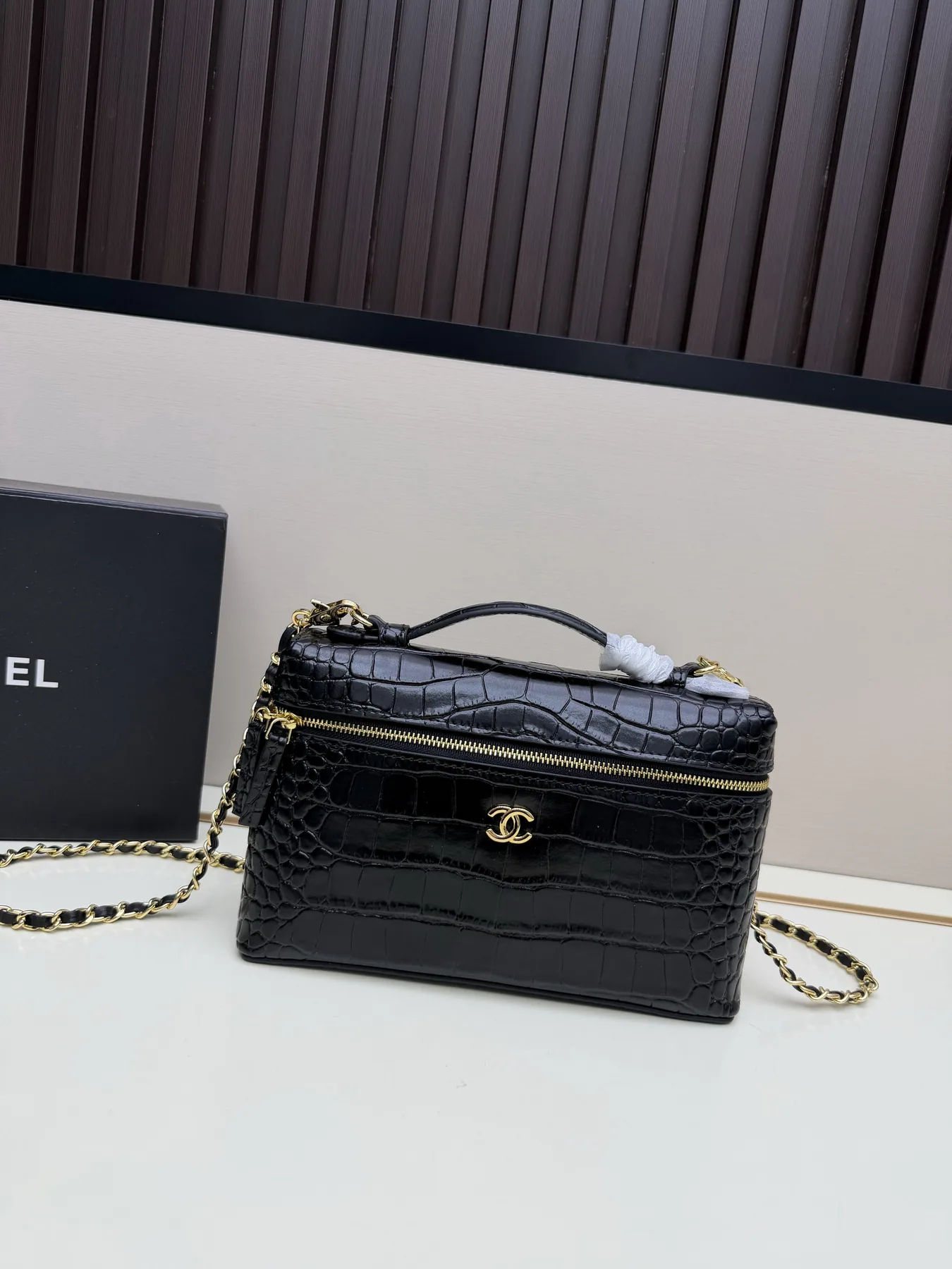Chanel 1A4902 Rectangular Chain Shoulder Bag, source view 4, SKU 1A4902