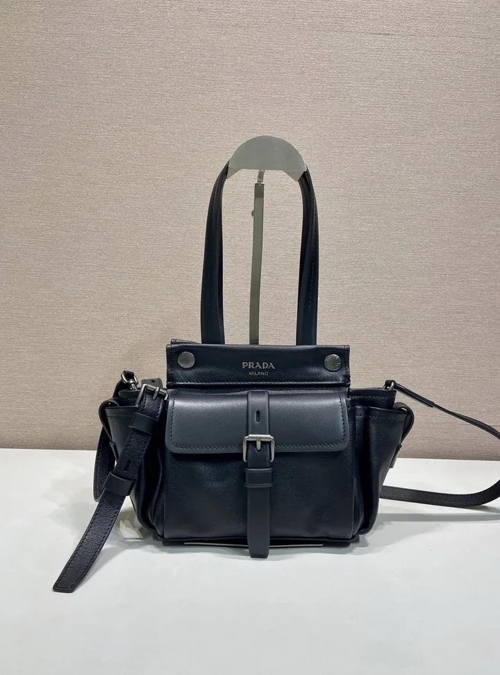 Prada 1BG699 Belted Mini Top-Handle Bag, source view 1, SKU 1BG699