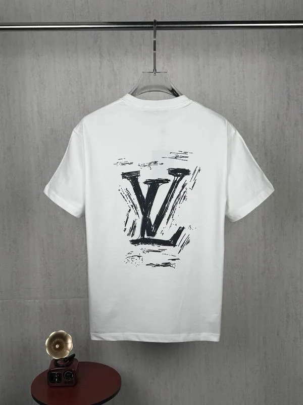 LV lzytx0205 Logo Print Crewneck T-Shirt, source view 3, SKU lzytx0205