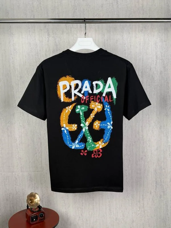 Prada lzytx0290 Bear Graphic Crewneck T-Shirt, source view 3, SKU lzytx0290