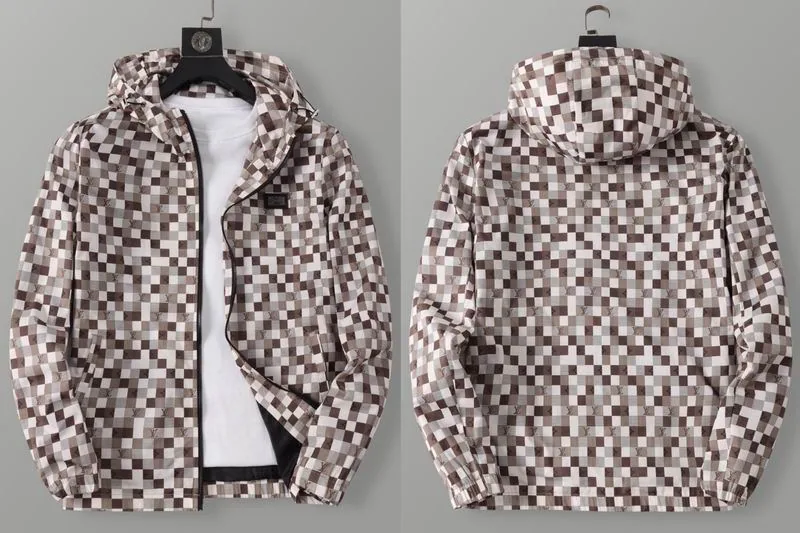 LV uftx81 Check Pattern Hooded Jacket, source view 1, SKU uftx81
