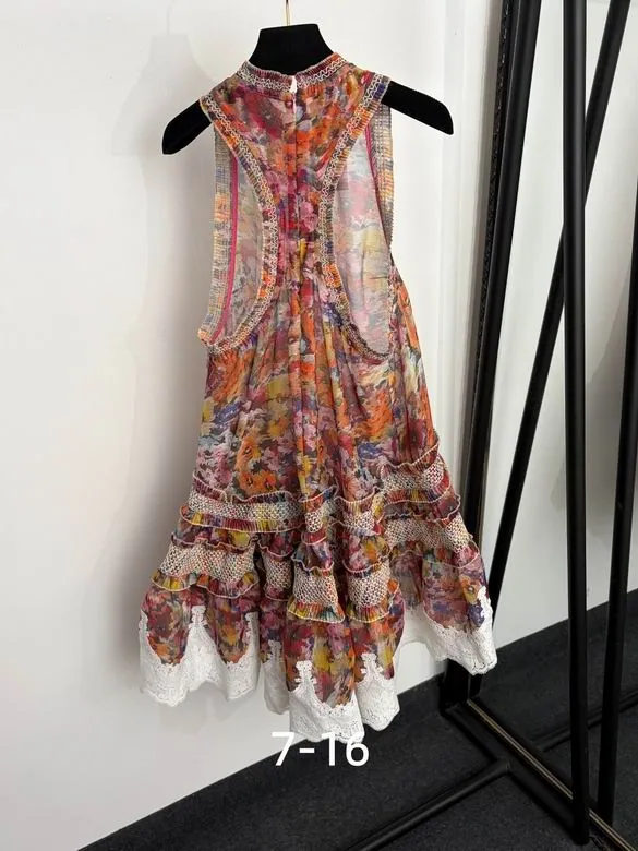 Zimmermann Floral Tiered Sleeveless Dress, source view 2, SKU source-item