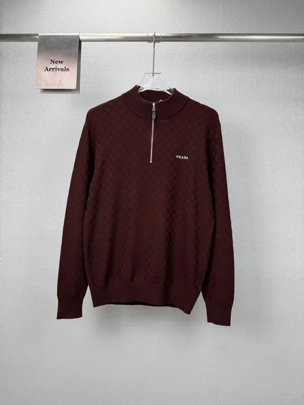 Prada bhtx25 Quarter-Zip Knit Sweater, source view 6, SKU bhtx25