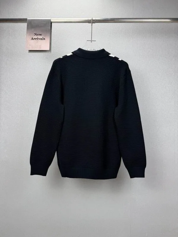 Prada bhtx23 Contrast-Trim V-Neck Cardigan, source view 5, SKU bhtx23