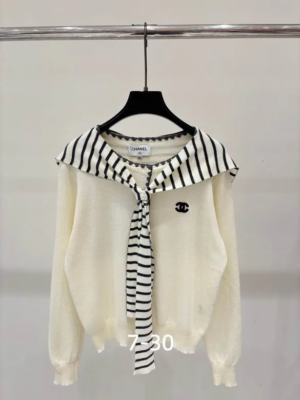 Chanel Scarf-Collar Knit Cardigan Set, source view 3, SKU source-item