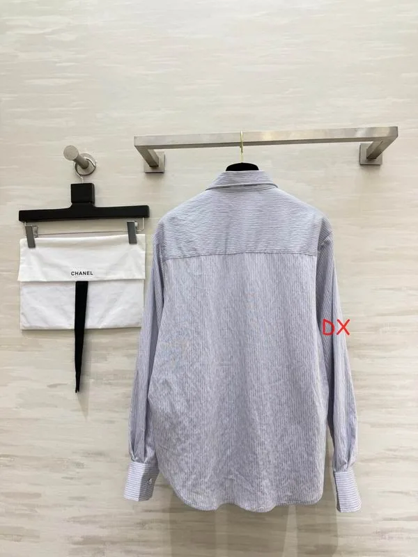 Chanel 06 Striped Button-Front Shirt, source view 2, SKU 06