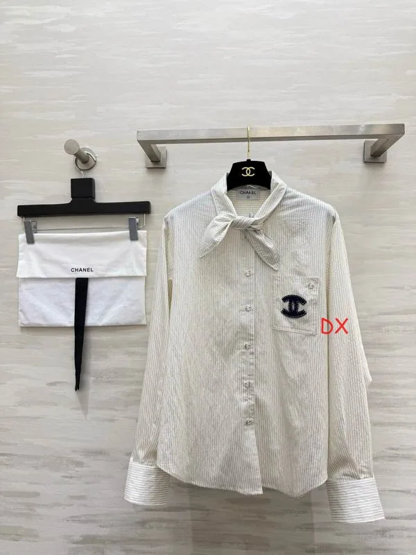 Chanel 06 Striped Button-Front Shirt, source view 3, SKU 06