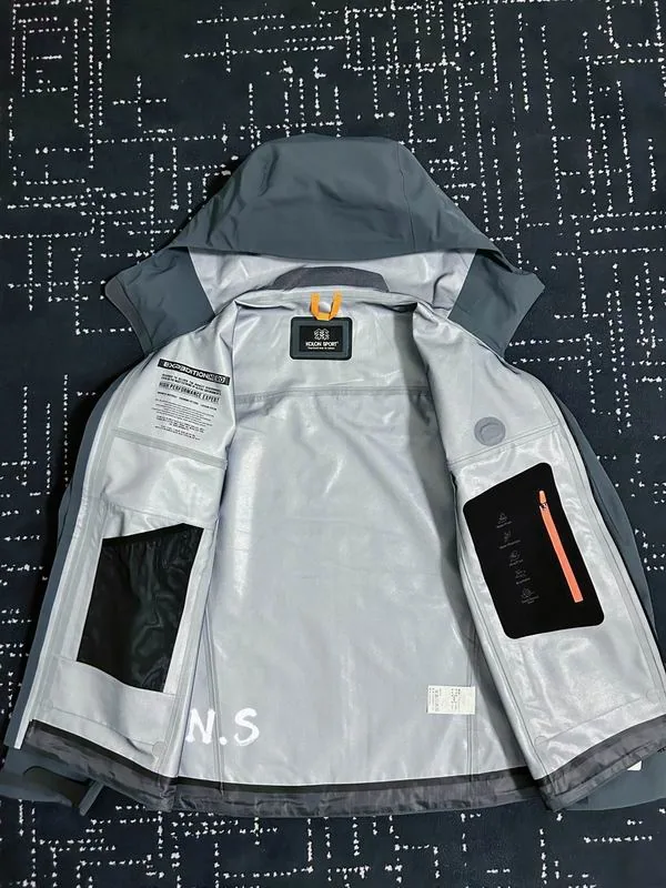 Kolon bhtxB09 Contrast-Zip Hooded Jacket, source view 6, SKU bhtxB09