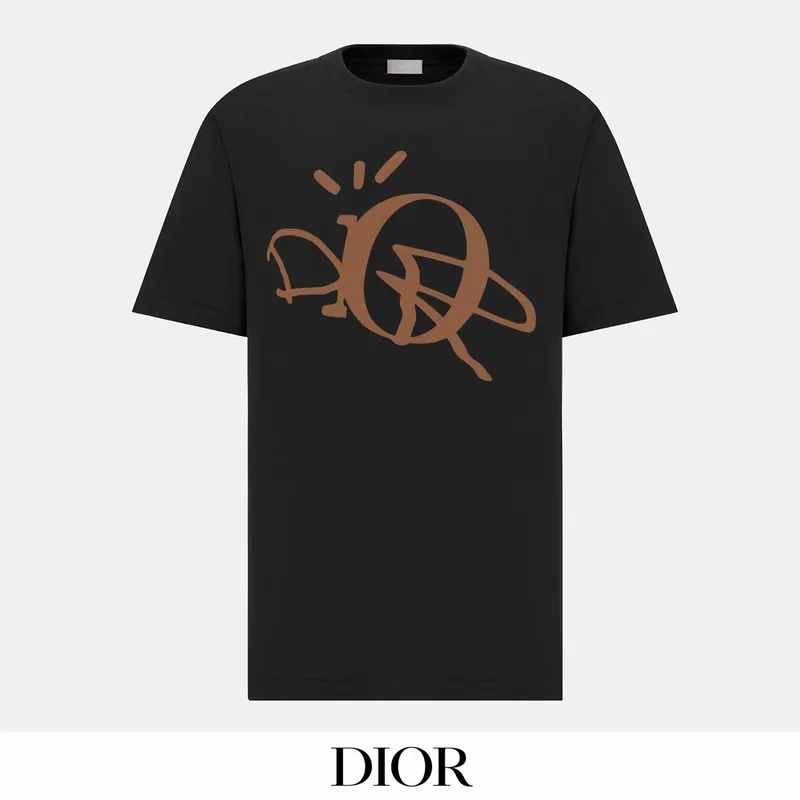 Dior bhtx163 Line-Art Logo Graphic T-Shirt, source view 1, SKU bhtx163