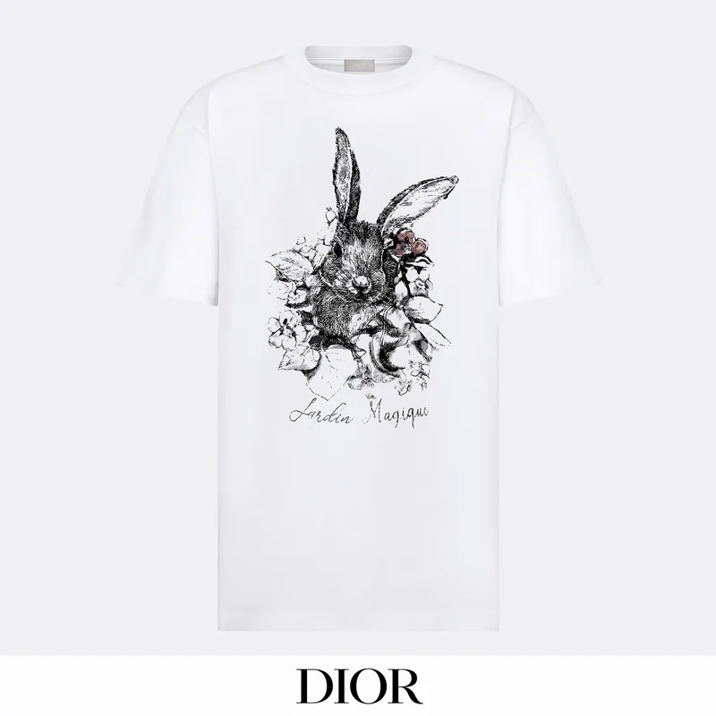 Dior bhtx159 Rabbit Graphic Crewneck T-Shirt, source view 1, SKU bhtx159