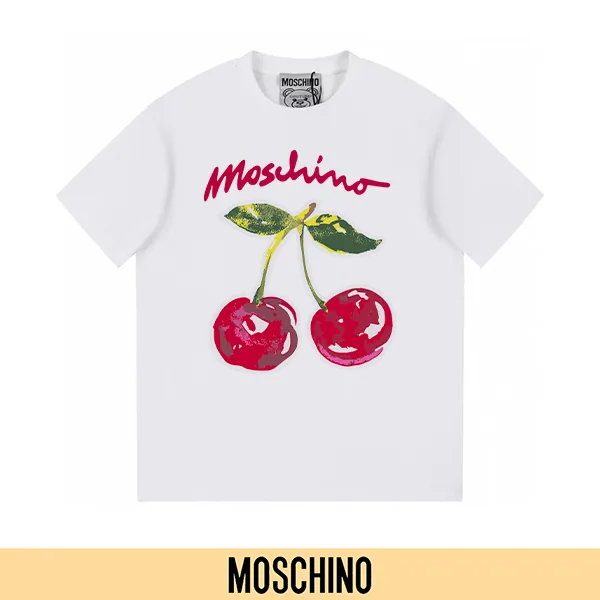 Moschino bhtx02 Cherry Graphic Crewneck T-Shirt, source view 3, SKU bhtx02