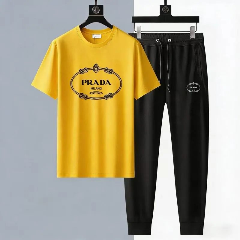 Prada 13xr348 Logo T-Shirt and Jogger Set, source view 5, SKU 13xr348