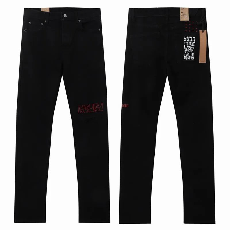Ksubi 13xr66 Red-Logo Black Straight-Leg Jeans, source view 1, SKU 13xr66
