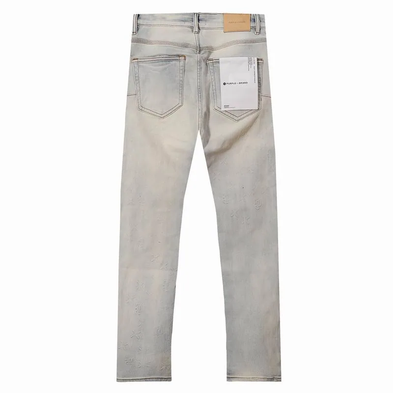 Purple Brand 13xr86 Washed Cream Straight-Leg Jeans, source view 3, SKU 13xr86