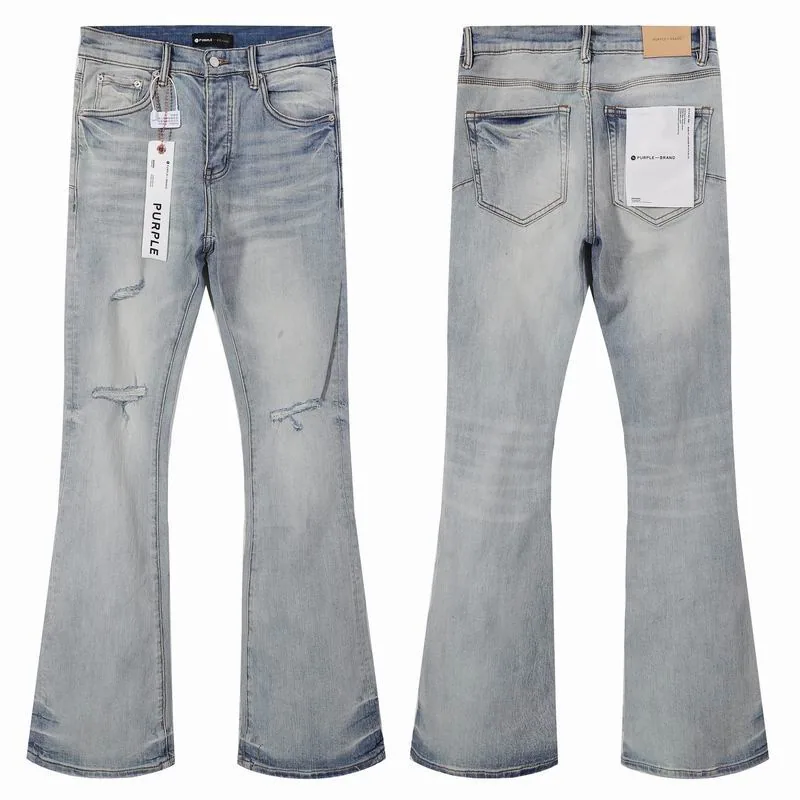 Purple Brand 13xr87 Distressed Light-Wash Jeans, source view 1, SKU 13xr87