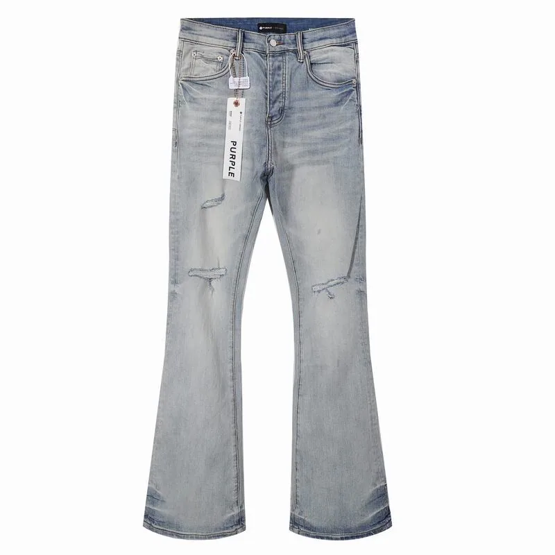 Purple Brand 13xr87 Distressed Light-Wash Jeans, source view 2, SKU 13xr87
