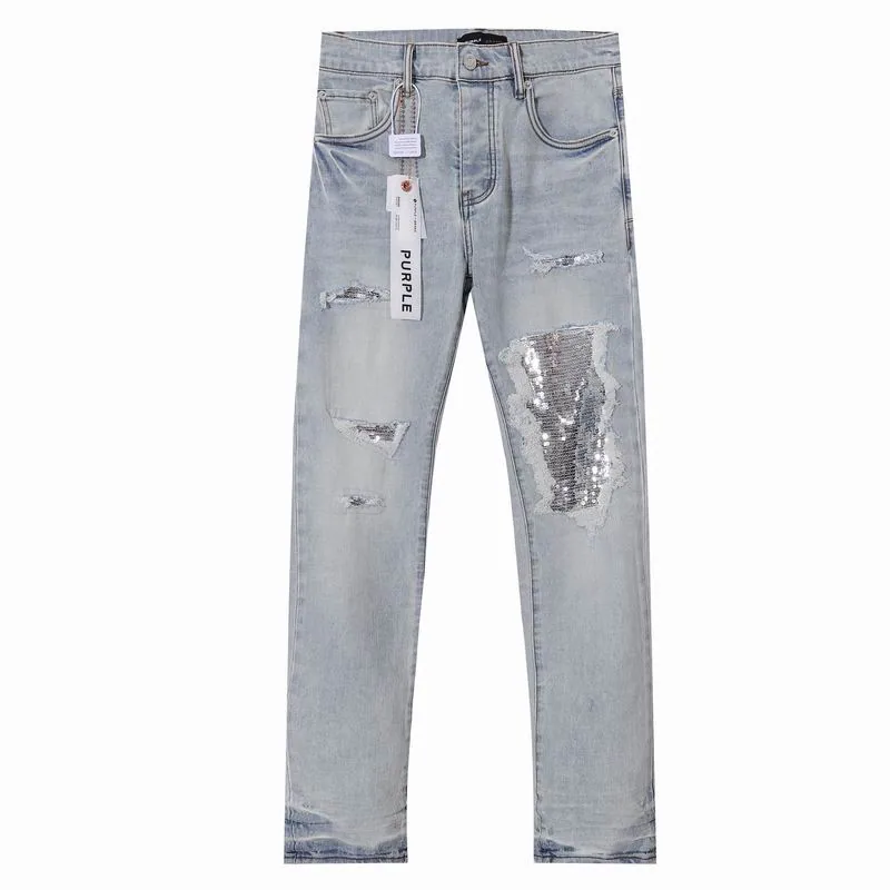 Purple Brand 13xr90 Distressed Light-Wash Jeans, source view 2, SKU 13xr90